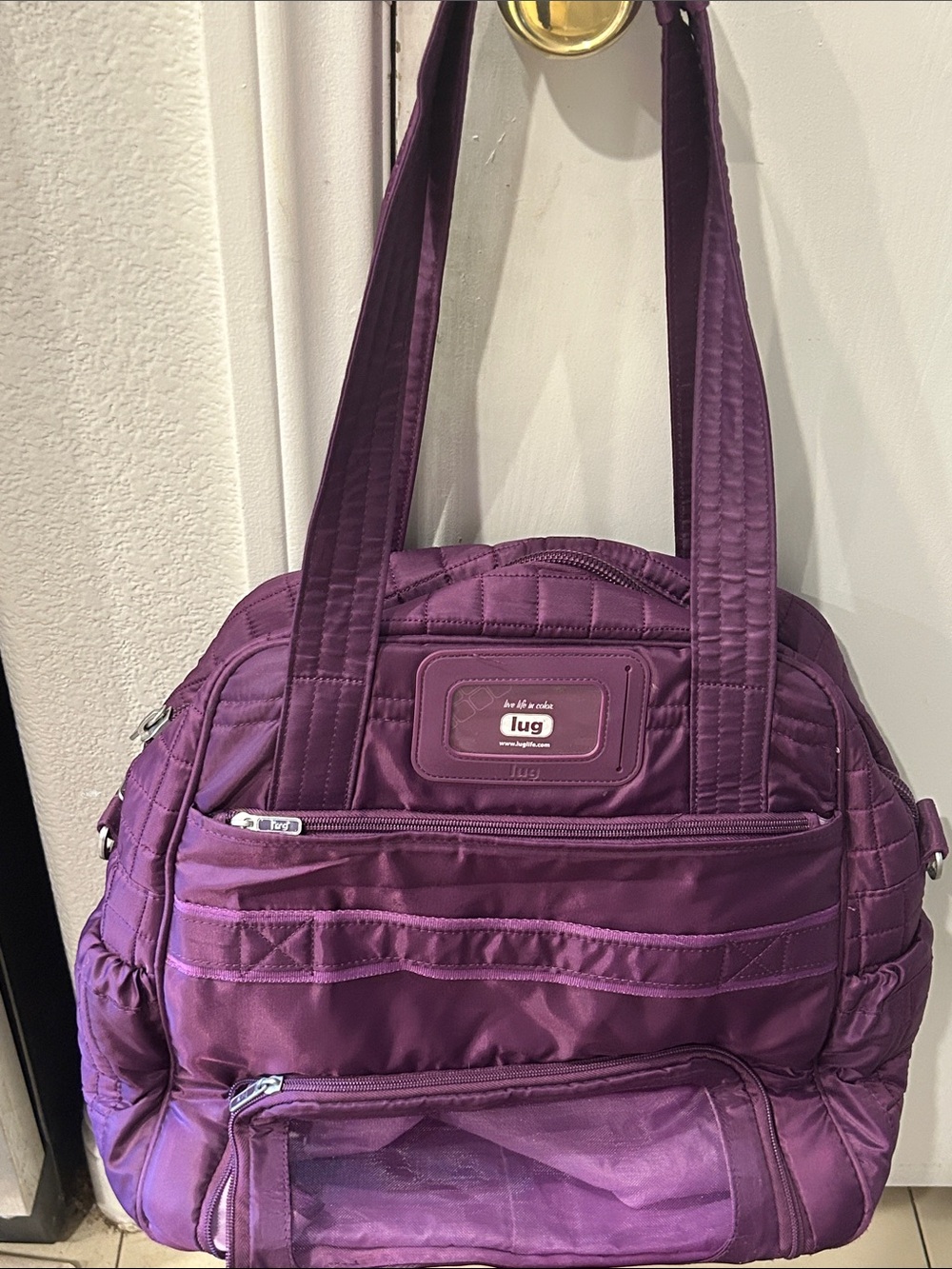 Lug Quilted Puddle Jumper bag plum/purple - Picture 2 of 4